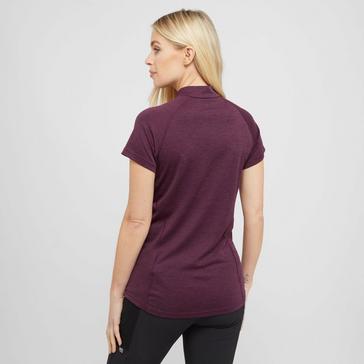 Purple Montane Women’s Dart Zip Neck Short Sleeve T-Shirt