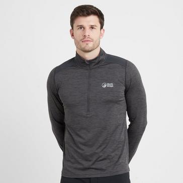 Grey North Ridge Move Half Zip Long Sleeve Tee