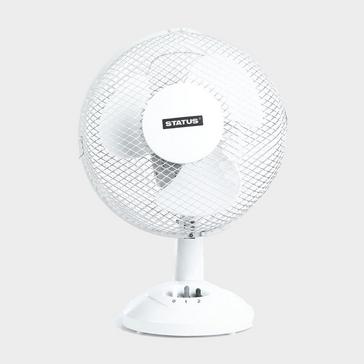 White Status 9” Desk Fan