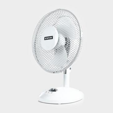 White Status 9” Desk Fan