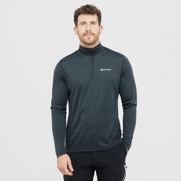 Black Montane Men’s Dart Zip Neck T-Shirt