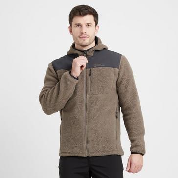 Brown Jack Wolfskin Men's Kammweg Pile Fleece Jacket