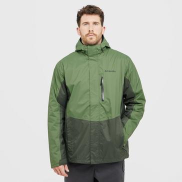 Green Columbia Men's Pouring Adventure II Waterproof Jacket