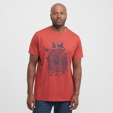 Red Weird Fish Men's Woodsman Graphic T-Shirt