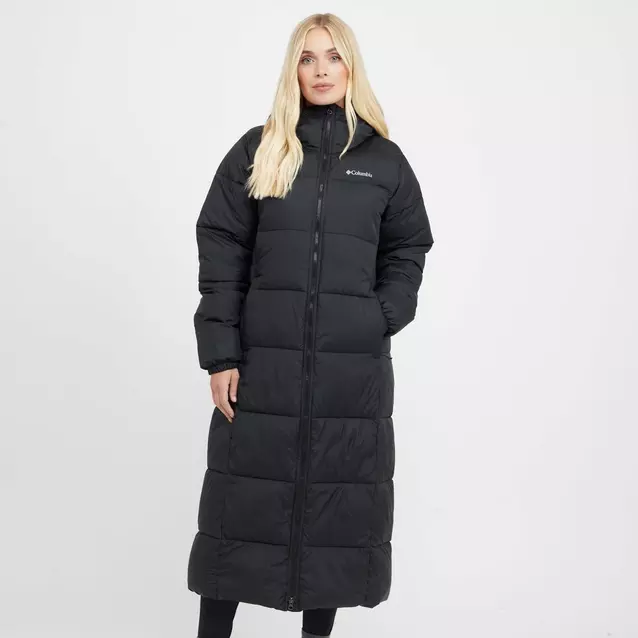 Long black columbia coat best sale