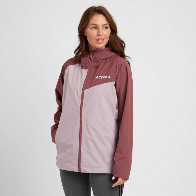 Pink adidas rain jacket on sale