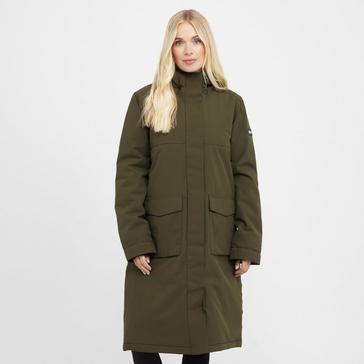 Khaki Regatta Women's Yarli Waterproof Longline Jacket