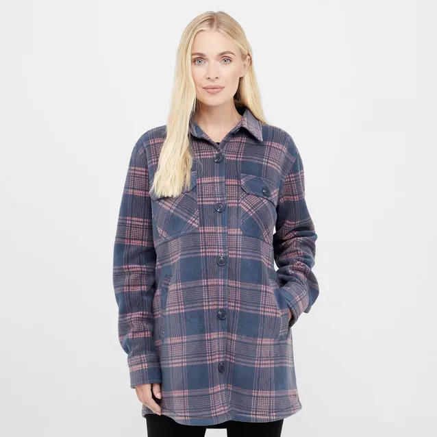 Weird Fish Women's Fleece Shacket Blacks