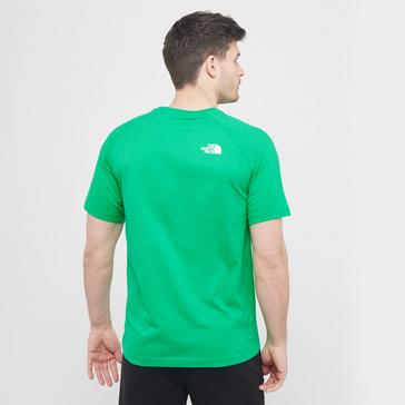 Green The North Face Men’s Raglan Redbox Short Sleeve T-Shirt