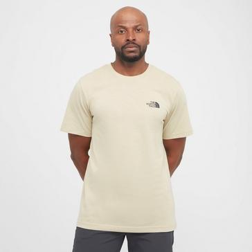 Beige The North Face Men's Short Sleeve Simple Dome T-Shirt