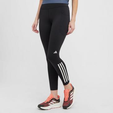 Black adidas Women's DailyRun 3-Stripes 7/8 Leggings