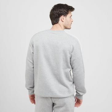 Grey adidas Men's Essentials 3 Stripe Sweatshirt