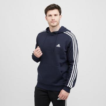 Navy adidas Men's Essentials Fleece 3-Stripes Hoodie