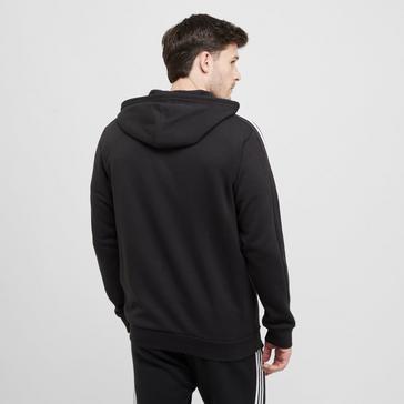 Black adidas Men's 3-Stripe Fleece Hoodie