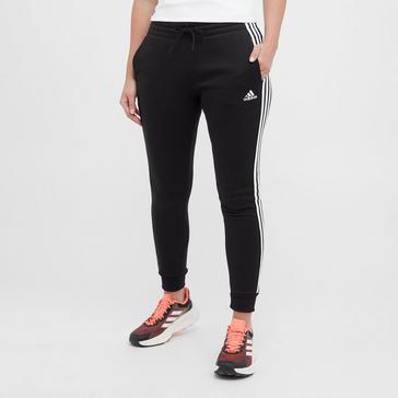 Black adidas Women's 3 Stripe Fleece Jogging Bottoms