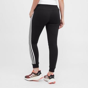 Black adidas Women's 3 Stripe Fleece Jogging Bottoms