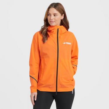 Orange adidas Terrex Women's Xperior 2.5 Light Rain-RDY Jacket