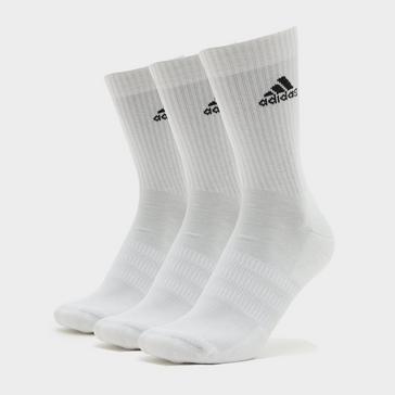 White adidas Men's Crew Socks 3 Pack