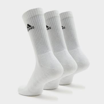 White adidas Men's Crew Socks 3 Pack