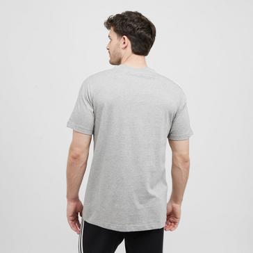 Grey adidas Men's Essentials Single Jersey 3-Stripes Tee