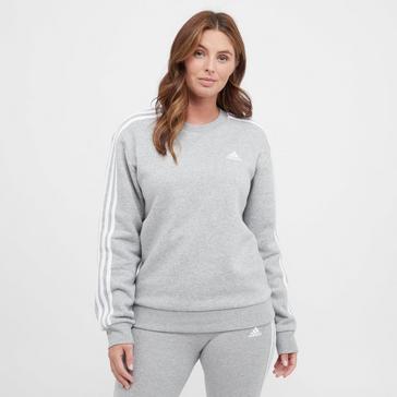 Grey adidas Women's 3-Stripe Sweatshirt