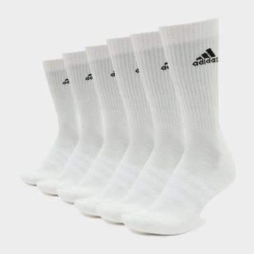 White adidas Men’s Trefoil Socks Pack of 6