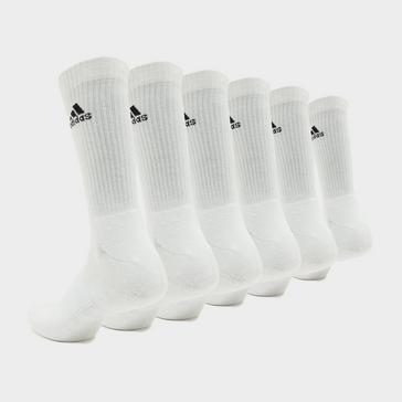 White adidas Men’s Trefoil Socks Pack of 6