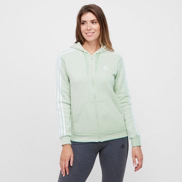 Green adidas Women's 3-Stripe Fleece Hoodie