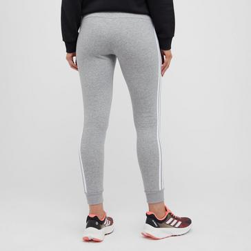 Grey adidas Women's 3 Stripe Fleece Jogging Bottoms