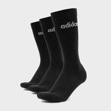Black adidas Men's Crew Socks 3 Pack