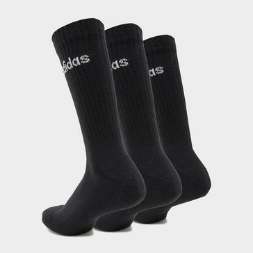 Black adidas Men's Crew Socks 3 Pack