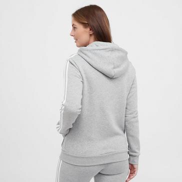 Grey adidas Women's 3-Stripe Fleece Hoodie