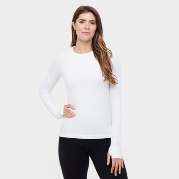White SWEATY BETTY Women’s Athletic Seamless Long Sleeve Top