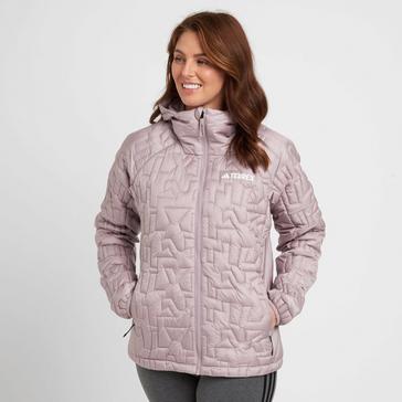 Purple adidas Women’s Xperior Primaloft Loose Fill Insulated Hooded Jacket