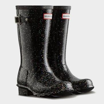 Black Hunter Kids’ Giant Glitter Wellington Boots