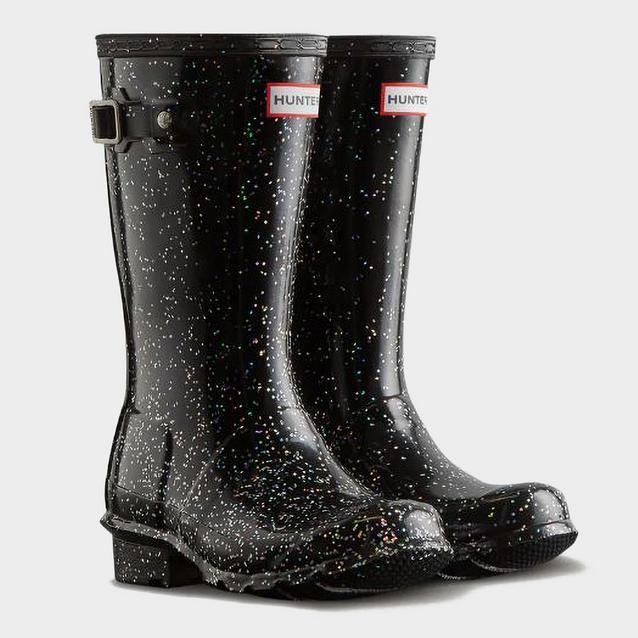 Girls black hunter wellies best sale