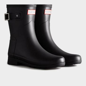 Black Hunter Women’s Refined Slim Fit Short Black Wellington Boots