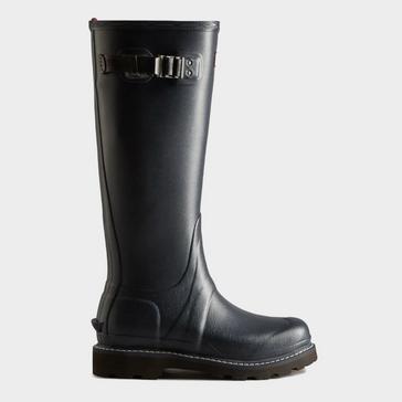 Navy Hunter Women’s Balmoral Commando Tall Wellington Boots