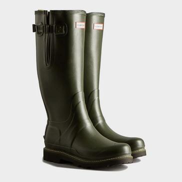 Green Hunter Men’s Balmoral Side Adjustable Neoprene Wellington Boot