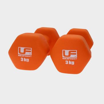 Orange Urban fitness Hex Dumbbells Pair 3kg