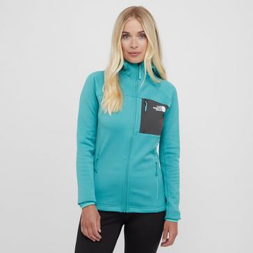 Blue The North Face Women's Hathersage Full Zip Hooded Fleece