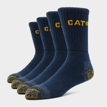 Navy CAT Premium Work Sock Pack of 4