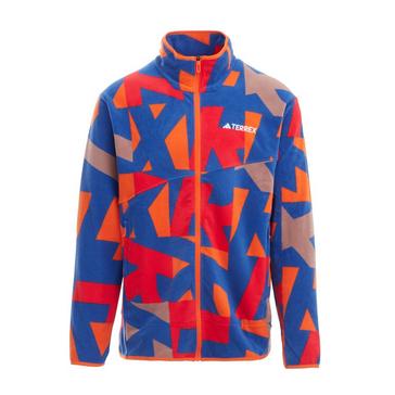 Blue adidas Terrex Men’s Multi Printed Full-Zip Fleece Jacket