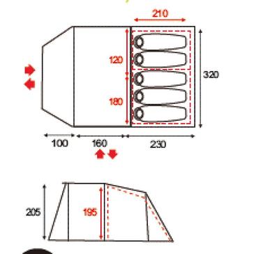 Blue Berghaus Refurbished Adhara 500 Nightfall® Tent