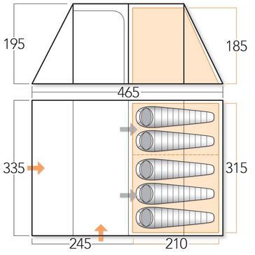  VANGO Refurbished Icarus 500 Deluxe Family Tent