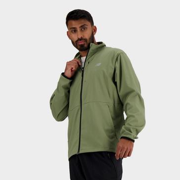 Green New Balance Men's Athletics Waterproof Jacket