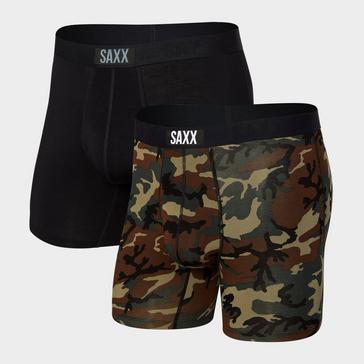 Multi Saxx Men's Vibe Soft Boxer Shorts Pack of Two