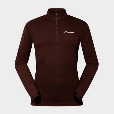 Brown Berghaus Men's Ivyhill Half Zip Top