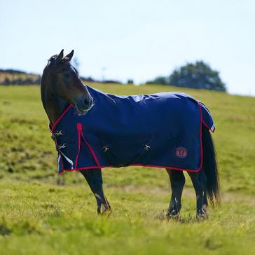 Navy Royal Scot Original 50g Lightweight Standard Neck Turnout Rug Navy/Red