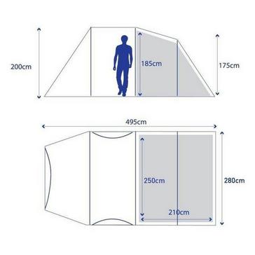 Blue Berghaus Refurbished Air 4.1 Nightfall Tent